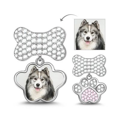 Paw Print & Bone Pendant