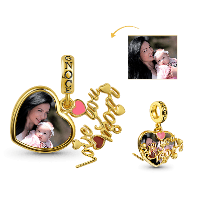 Love You Mom Photo Charm