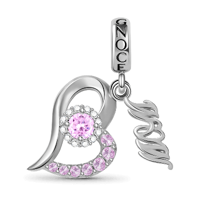 Mom Heart-shaped Pendant