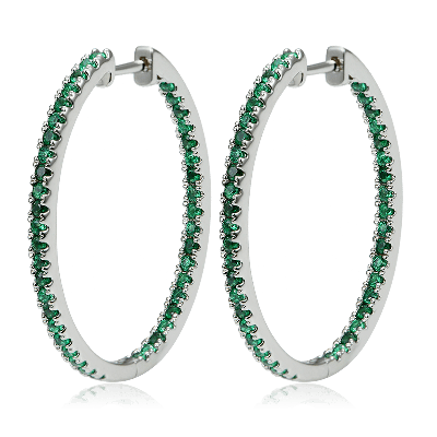 Green Crystal Hoop